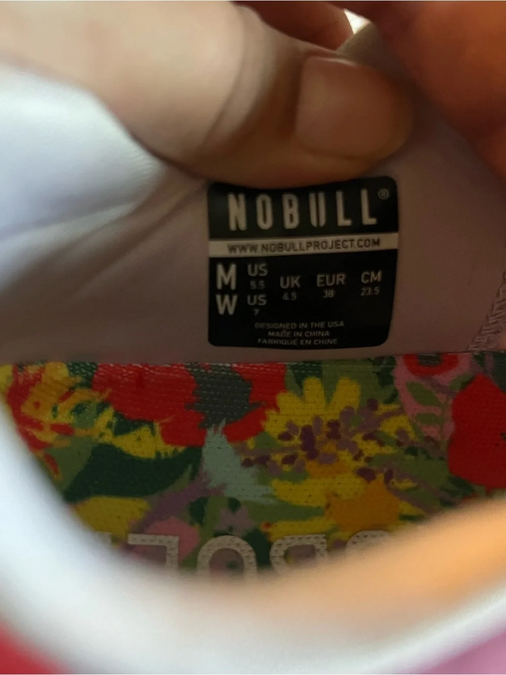 NOBULL Women's Floral Lace-Up Trainers in Pink, Red, Yellow